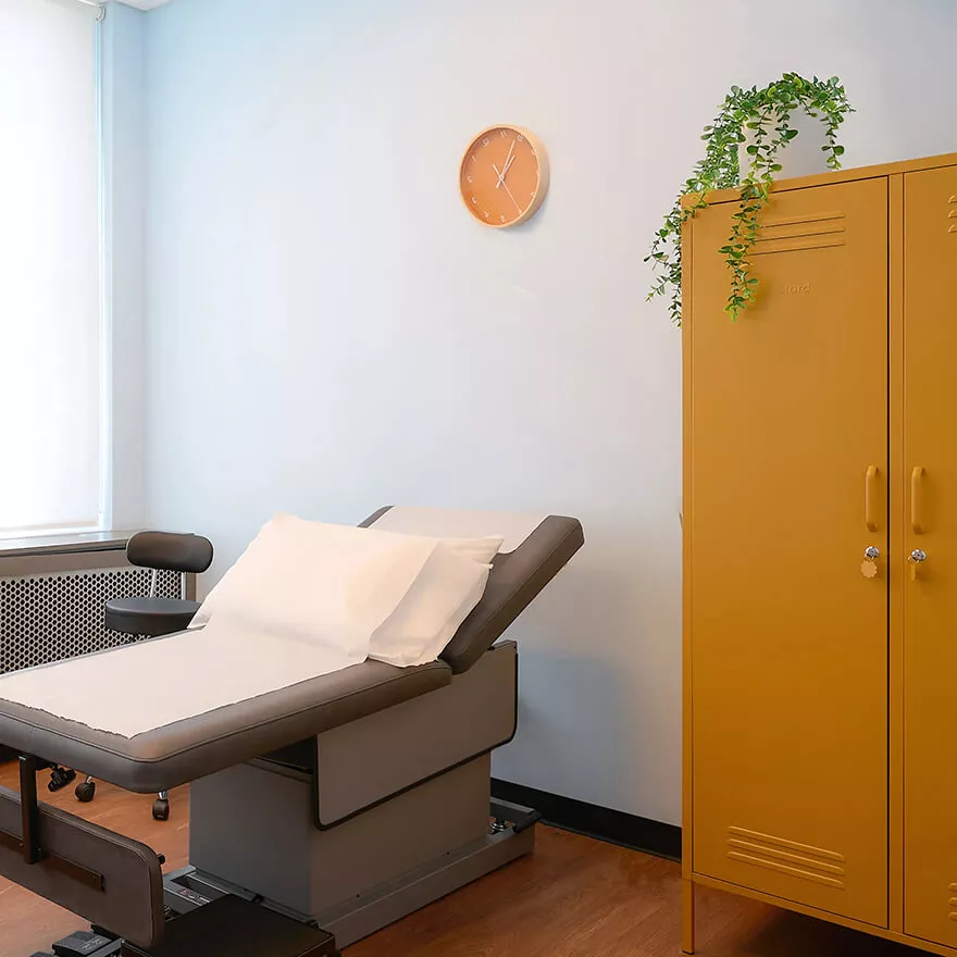 The exam room in our Long Island vein clinic in Nassau County, NY.